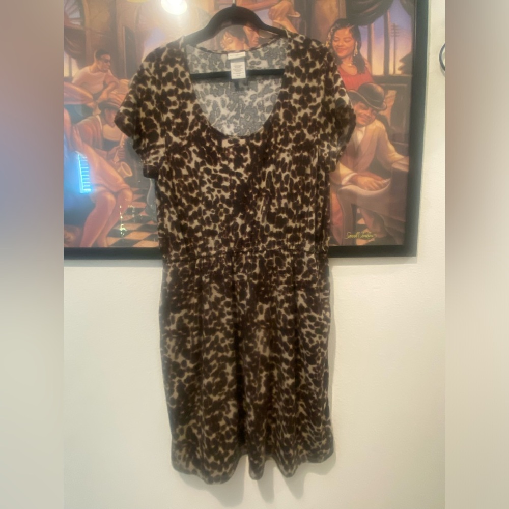 Leopard summer dress with pockets